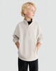 image 1 of F&F Boys Cotton Rich Half Zip Sweatshirt in Med Nude