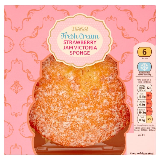 Tesco Fresh Cream Victoria Sponge 400G Tesco Groceries