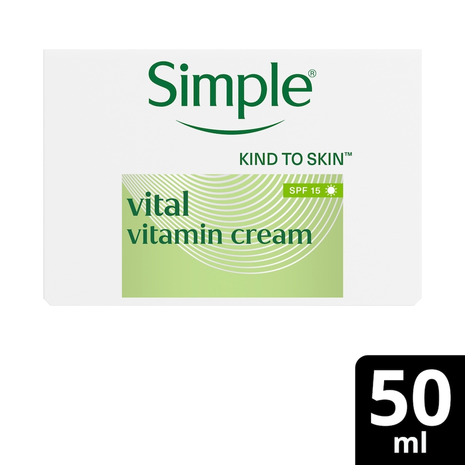 image 1 of Simple Kind To Skin Vital Vitamin Day Cream Spf 15 50Ml
