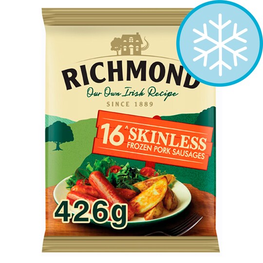 Richmond Skinless Sausages 16 Pack 426G Tesco Groceries