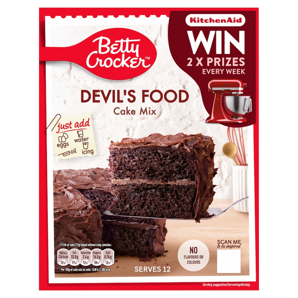 image 1 of Betty Crocker Devils Food Chocolate Cake Mix 425G