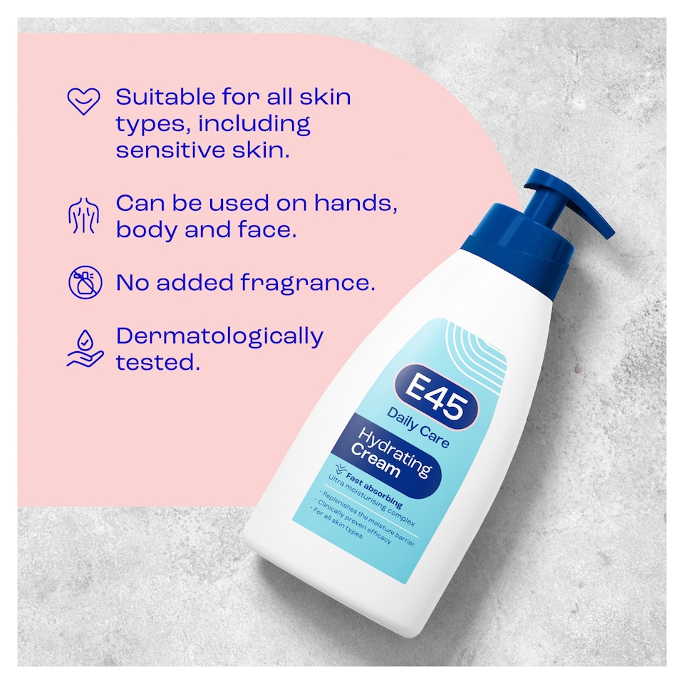 image 1 of E45 Daily Moisturiser Body Cream for Dry & Sensitive Skin 400ml