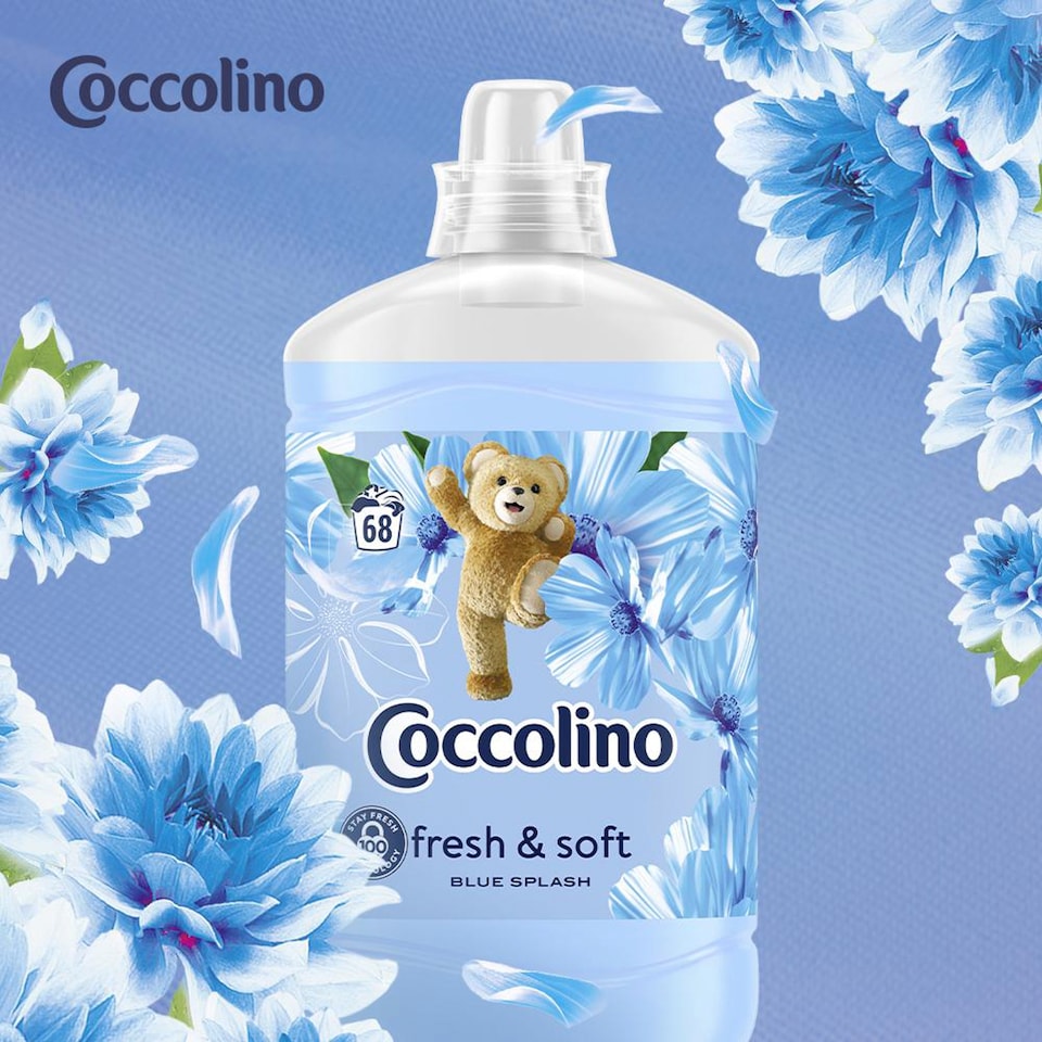image 1 of Coccolino Fresh & Soft Blue Splash Concentrated Fabric Softener 68 Washes 1700ml