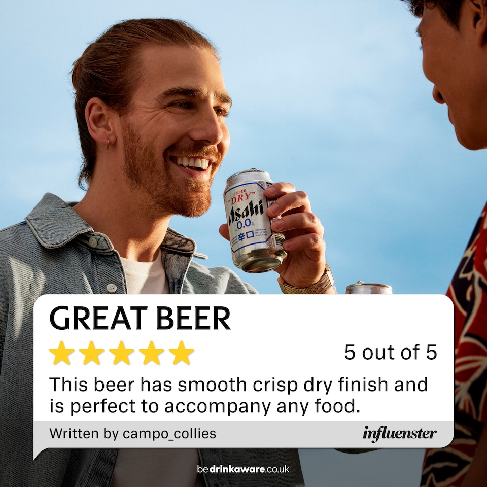 image 1 of Asahi Super Dry 0% Alcohol Free Beer Lager Cans 4x330ml