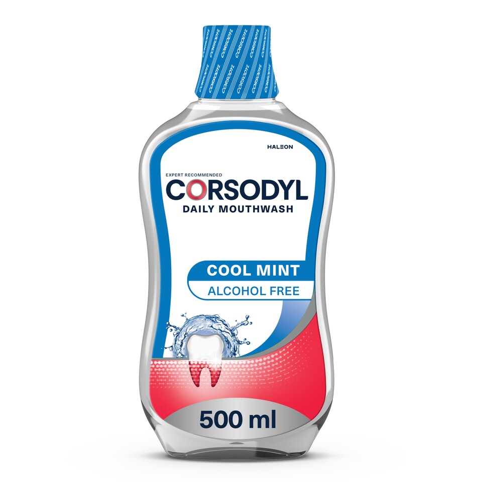 image 1 of Corsodyl Cool Mint Gum Care Alcohol Free 500Ml