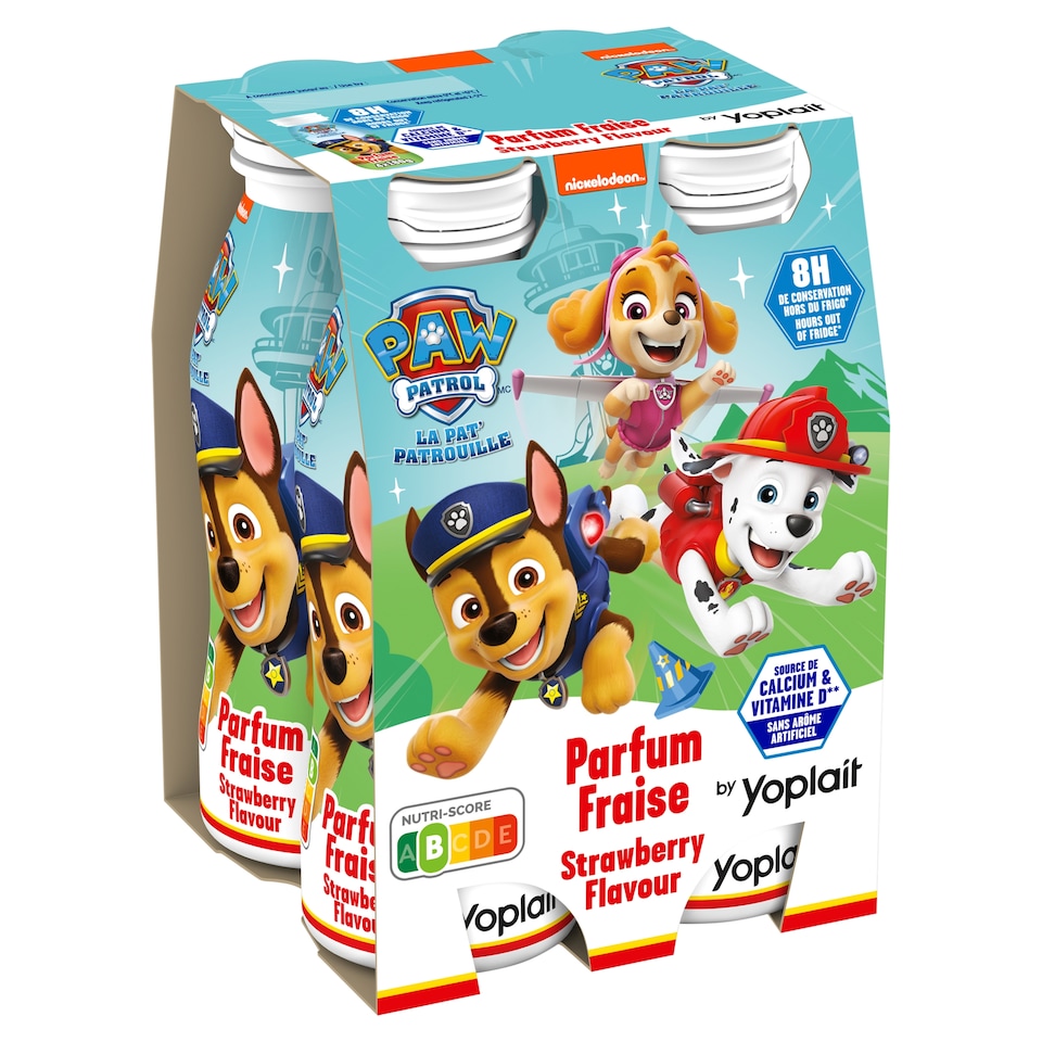 image 1 of Paw Patrol Strawberry Drinkable Yogurt 4 X 180G