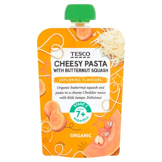 Tesco Cheesy Pasta With Butternut Squash 130G 7 Month Tesco Groceries