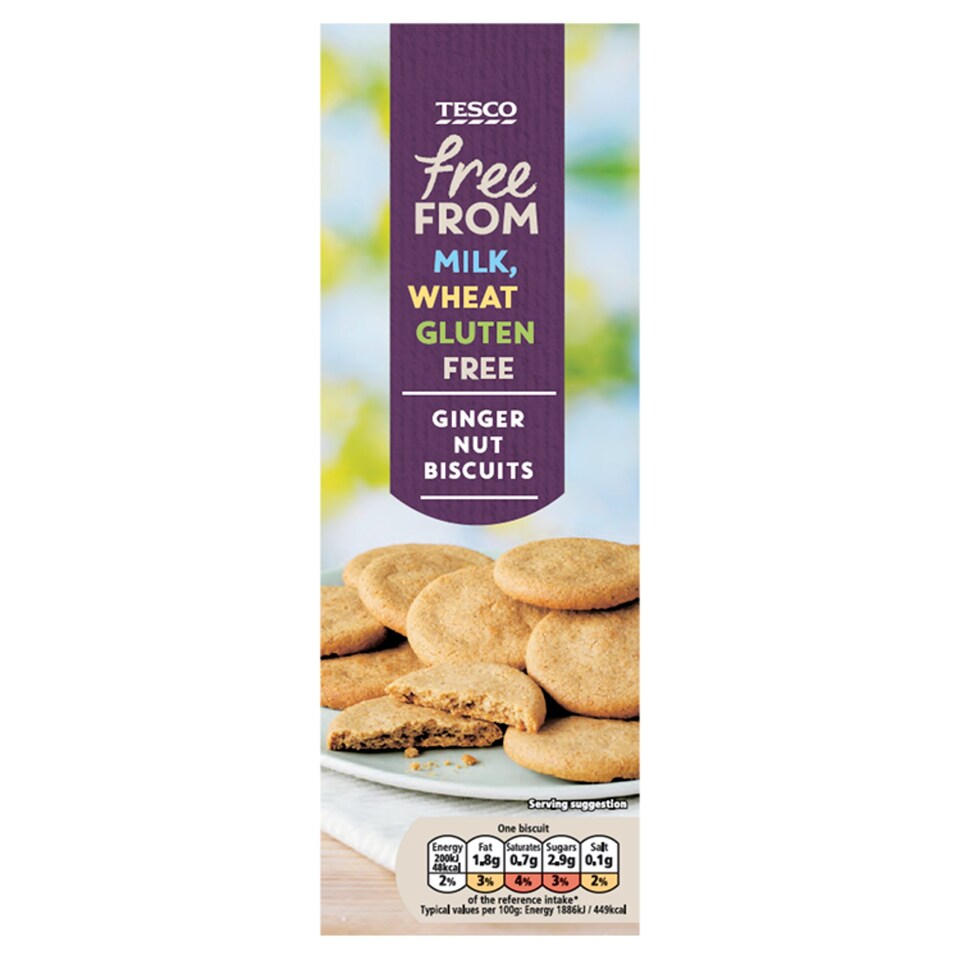 Tesco Free From Ginger Nut Biscuits 180G Tesco Groceries