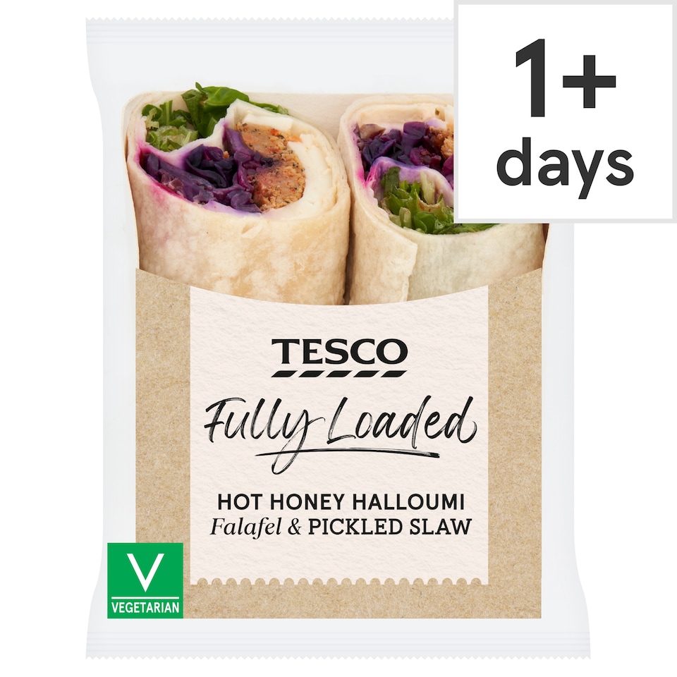Tesco Fully Loaded Hot Honey Halloumi, Falafel and Pickled Slaw