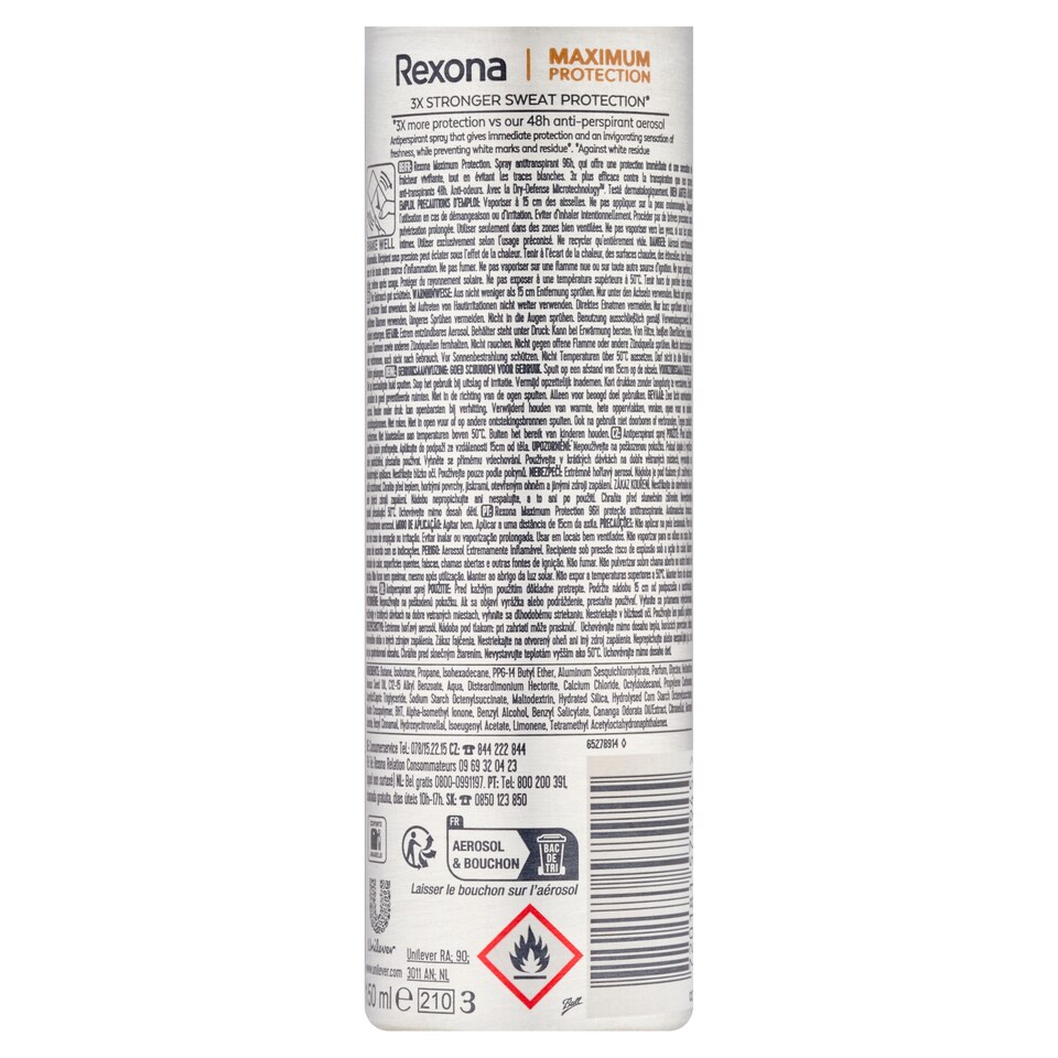 image 1 of Rexona Maximum Protection Invisible Antiperspirant Spray 150ml
