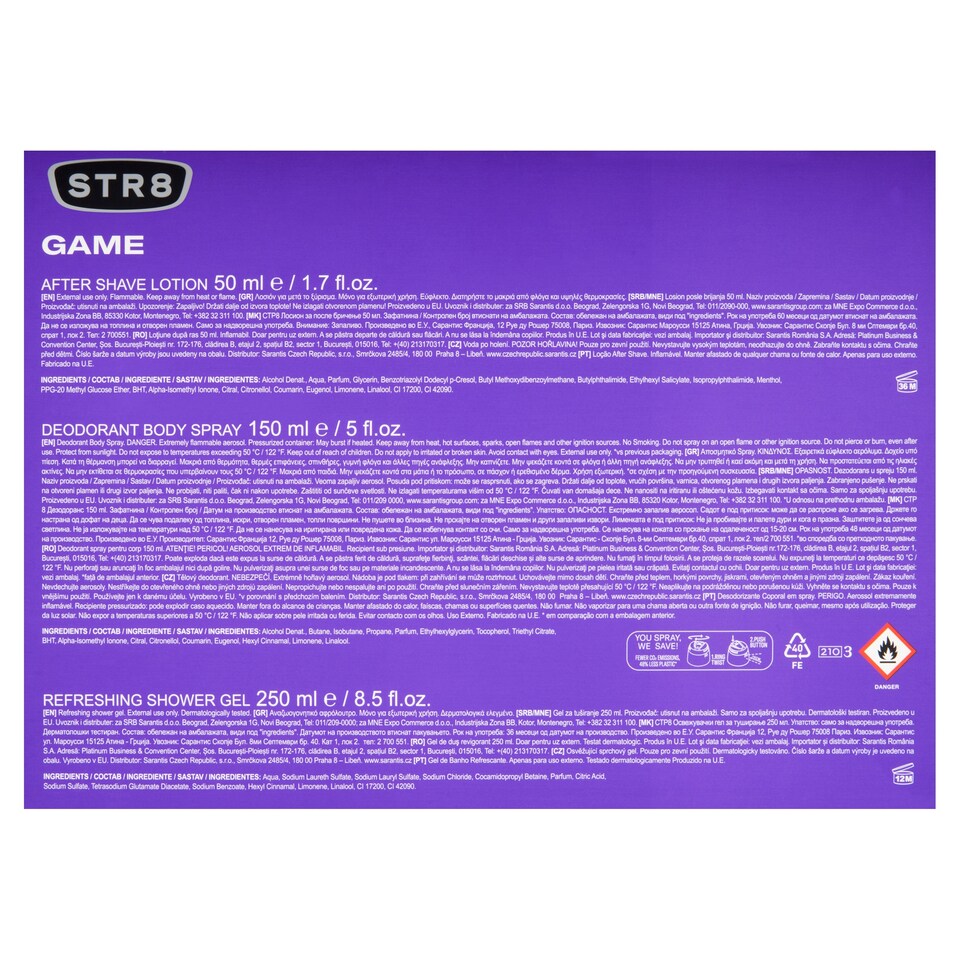 Obrázek 1 pro produkt STR8 Game dárková sada