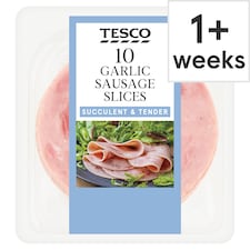 Tesco Garlic Sausage Slices 125g