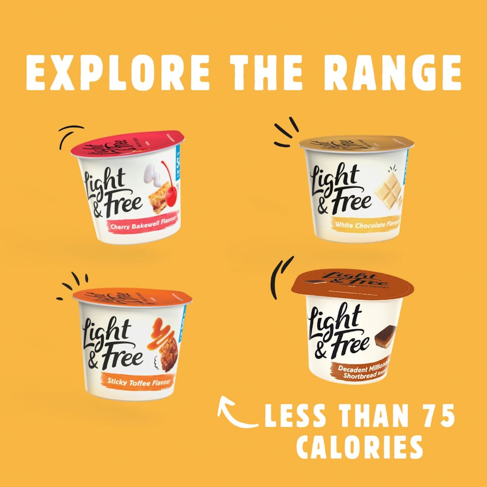 image 1 of Light & Free Sticky Toffee Greek Style Fat Free Yoghurt 4x115g