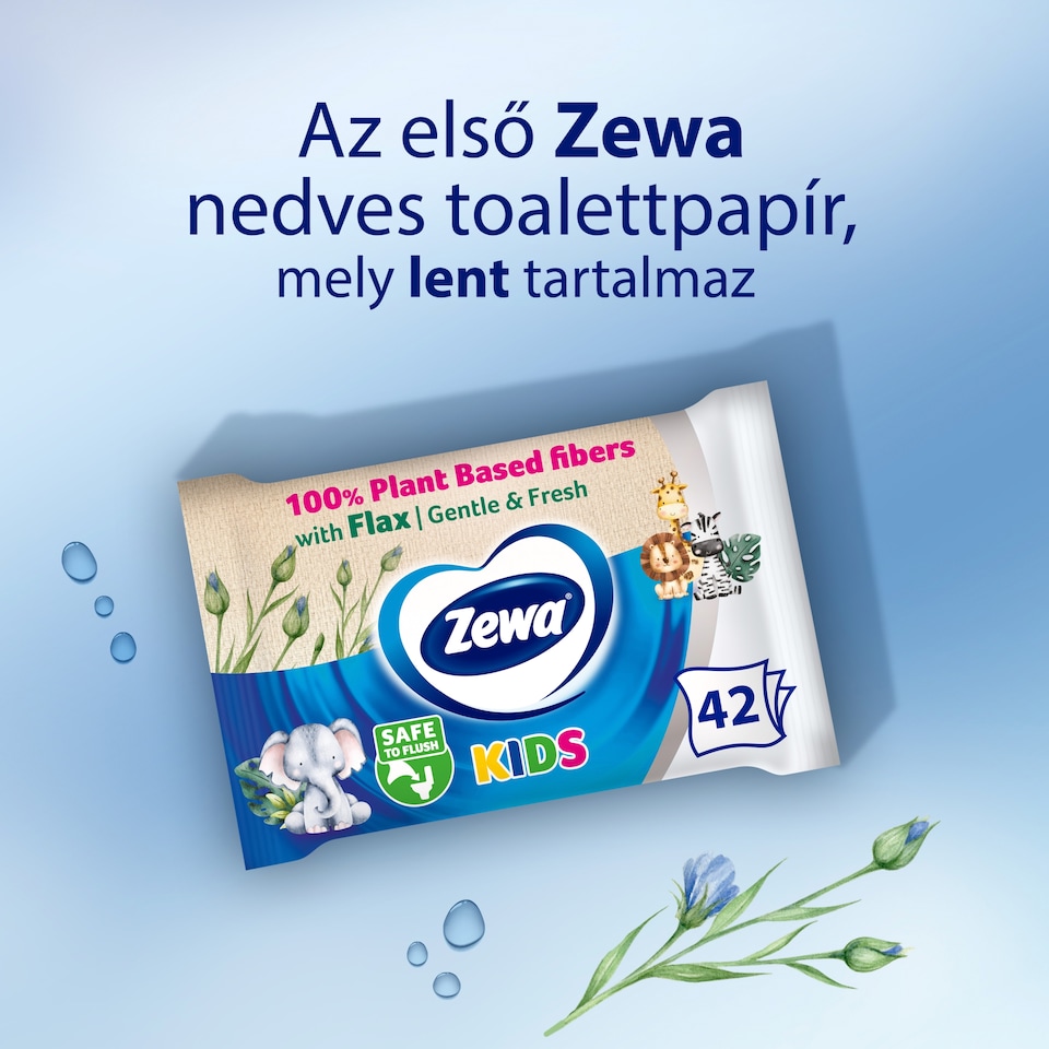 Zewa Kids nedves toalettpapír 42 db 1. kép