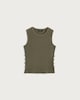 image 4 of F&F Cotton Rich Ribbed Side Button Detail Vest in Khaki