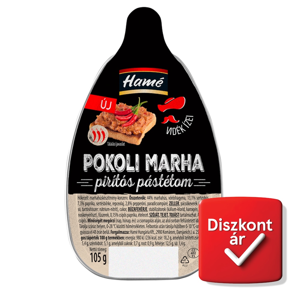 Hamé Pokoli Marha pirítós pástétom 105 g  1. kép