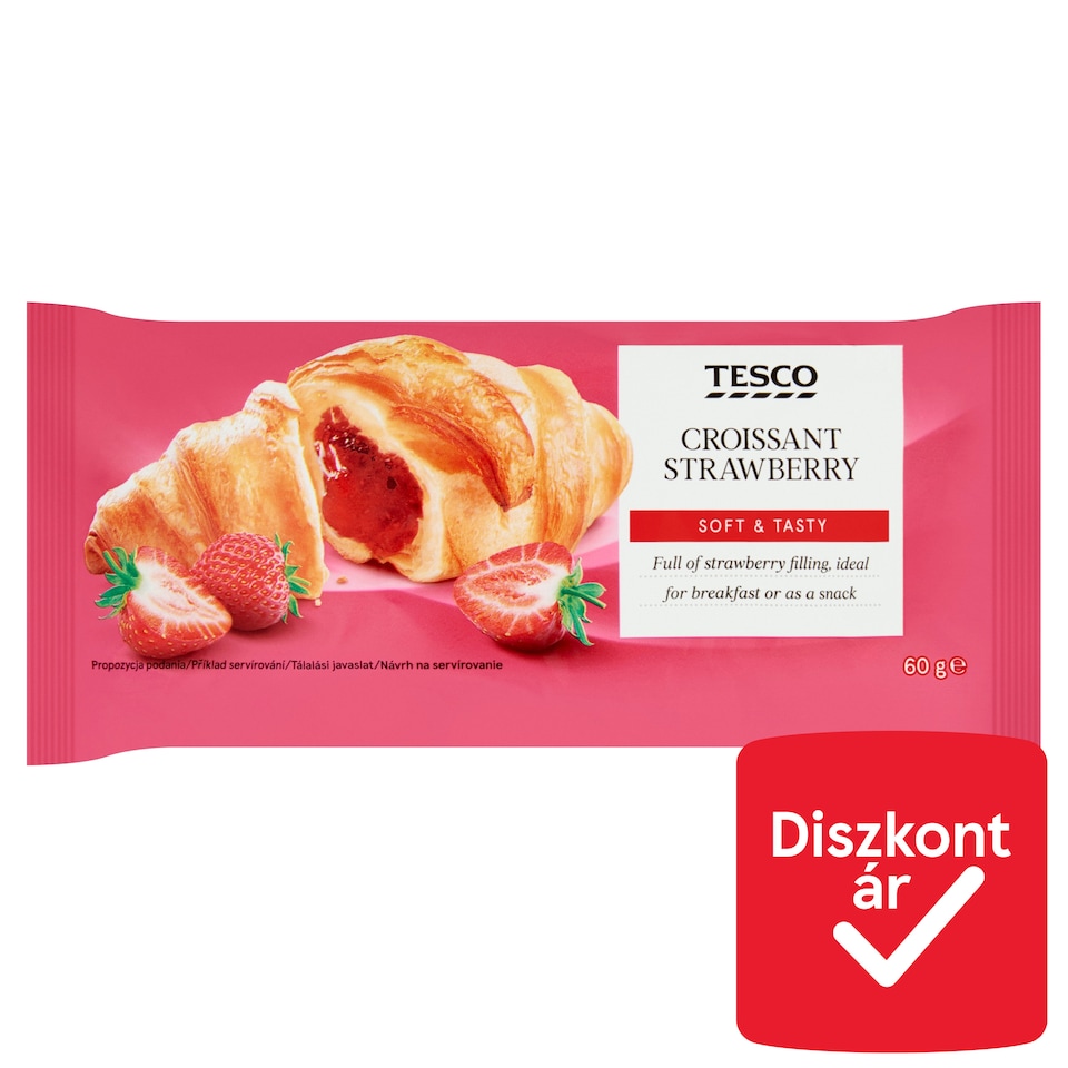 Tesco croissant epres töltelékkel 60 g