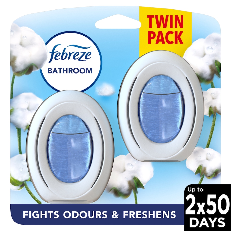 image 1 of Febreze Bathroom Freshener Cotton Fresh 2X7.5Ml