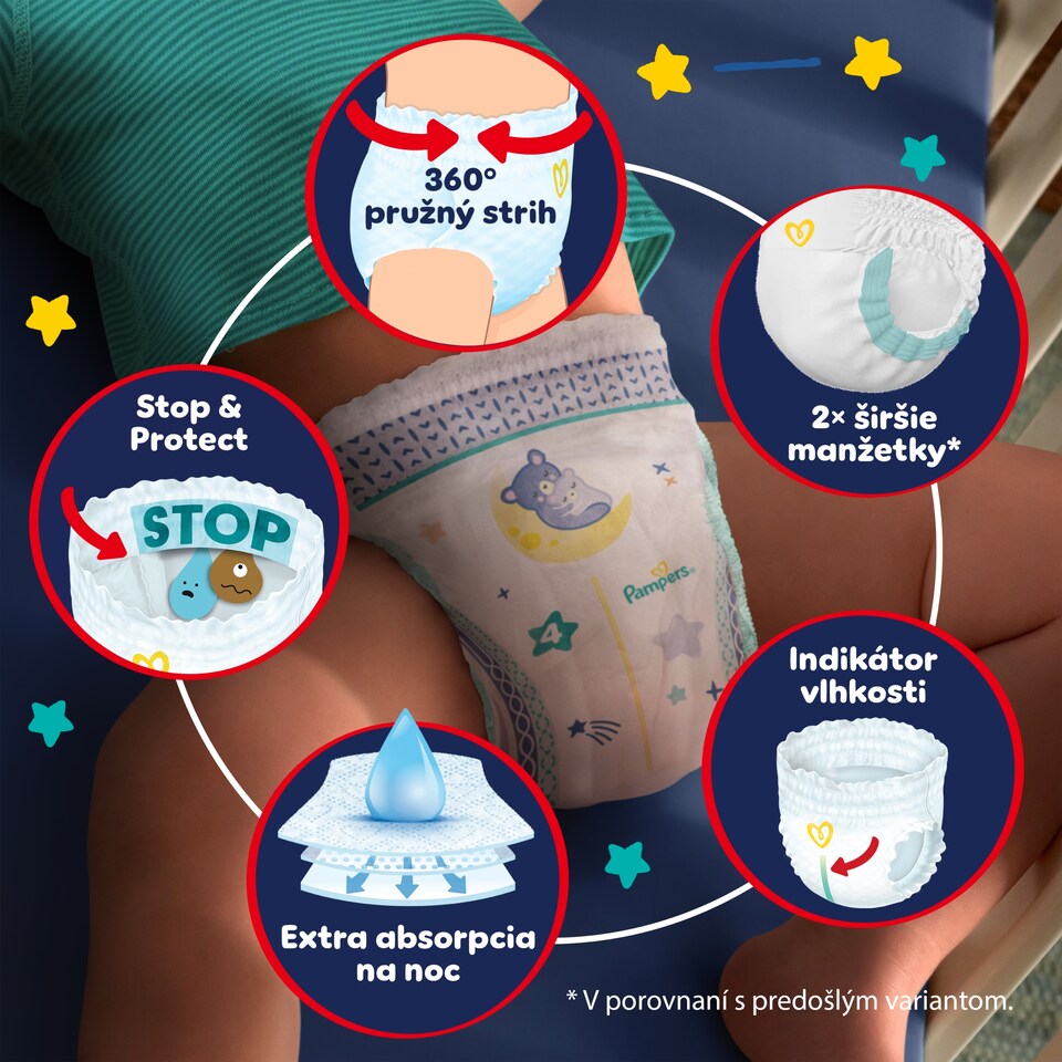 image 1 of Pampers Active Baby plienkové nohavičky veľkosť 4, 25 plienok, 9kg-15kg