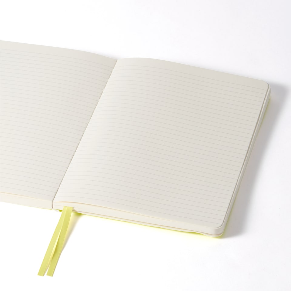 image 1 of Paperchase Agenzio Medium Lime Ruled Notebook