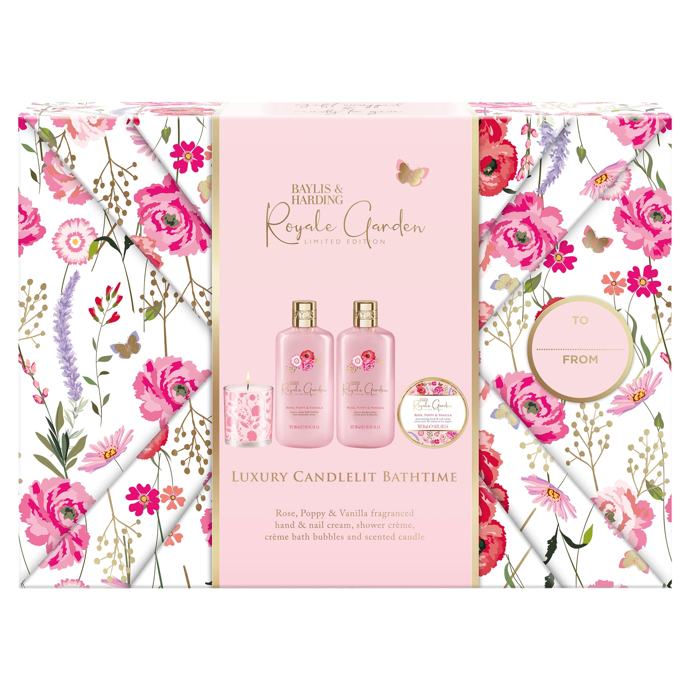 Baylis & Harding Royale Garden Gift Wrapped Candlelit Gift Set