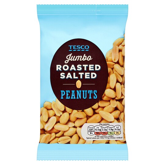 Tesco Jumbo Roasted &Salted Peanuts 275G Tesco Groceries