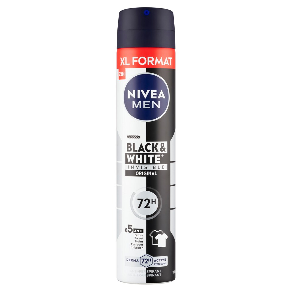 obrázok 1 z Nivea Men Black & White Invisible Original Sprej antiperspirant 200 ml