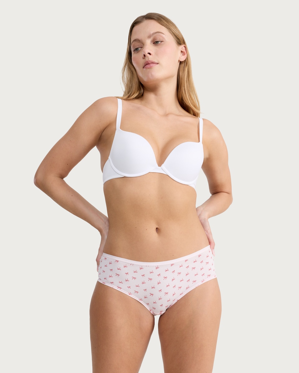 image 1 of F&F 5-Pack Cotton Rich Bow Print Short Knickers in Multi