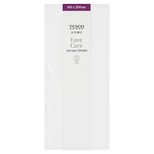 Tesco Home Easy Care Jersey White Sheet 100 x 200 cm