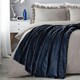 image 2 of Silentnight Navy Blue Ribbed Throw