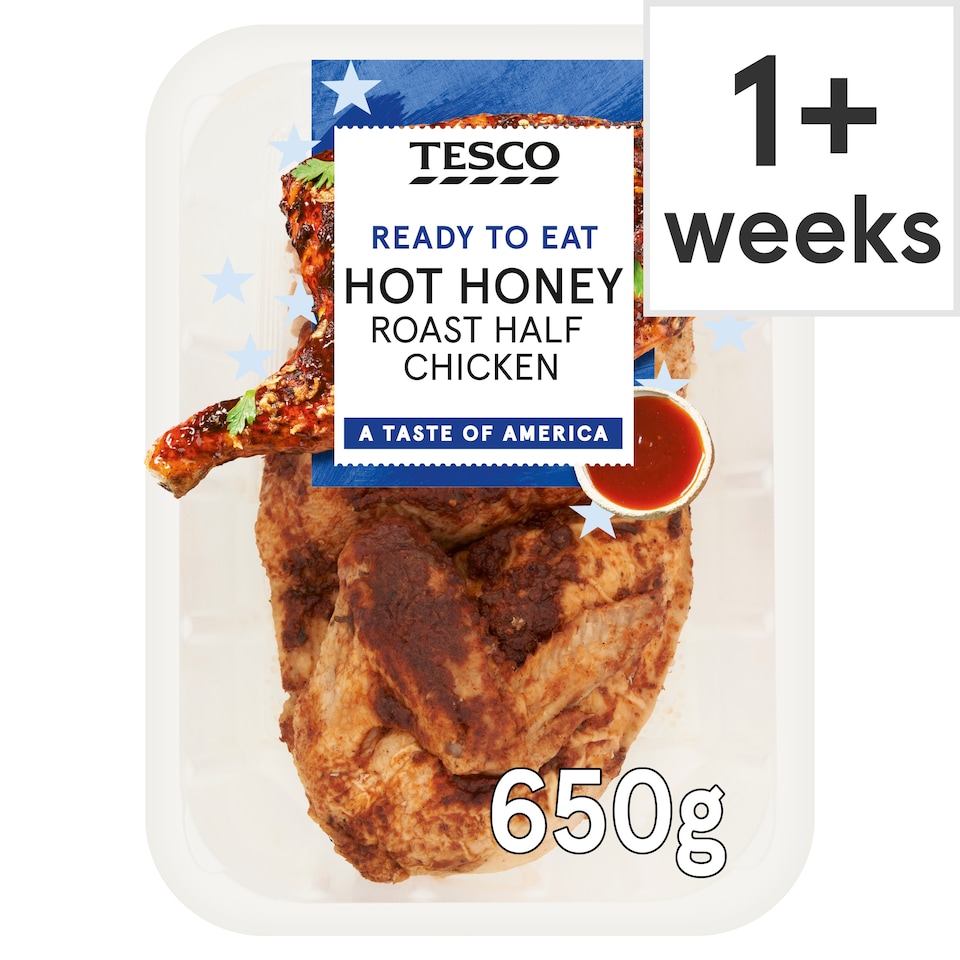 Tesco Hot Honey Roast Half Chicken 650g