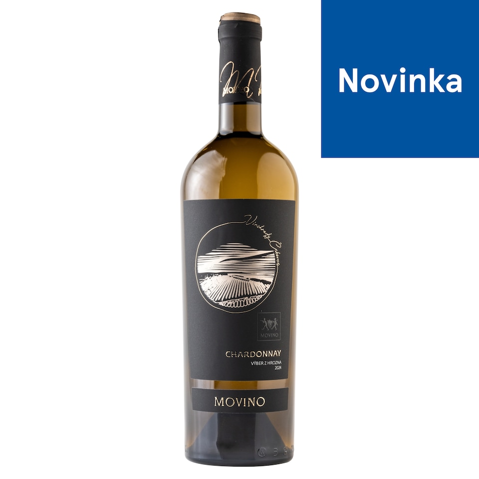 Movino Chardonnay výber z hrozna slovenské akostné odrodové víno s prívlastkom biele suché 0,75 l