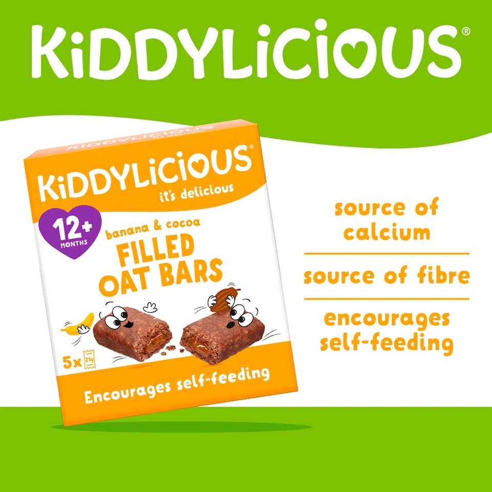 image 1 of Kiddylicious Banana & Cocoa Oat Bars 5x21g