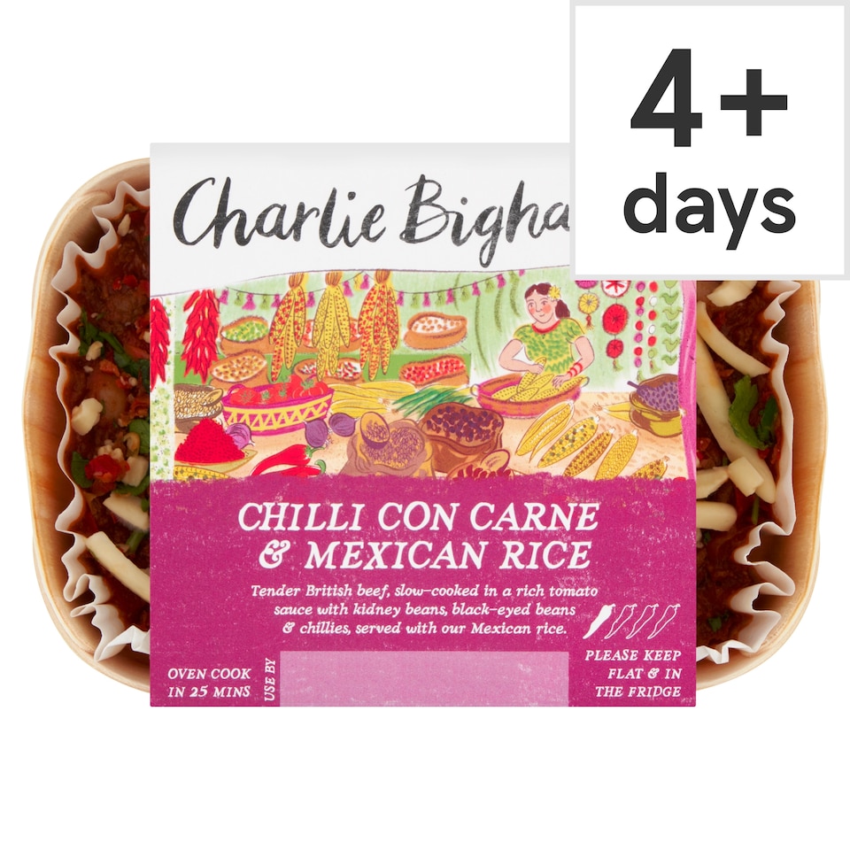 image 1 of Charlie Bigham's Chilli Con Carne & Mexican Rice 420g