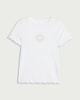 image 4 of F&F Girls Cotton Rich Ribbed Sunshine Embellished T-Shirt in White