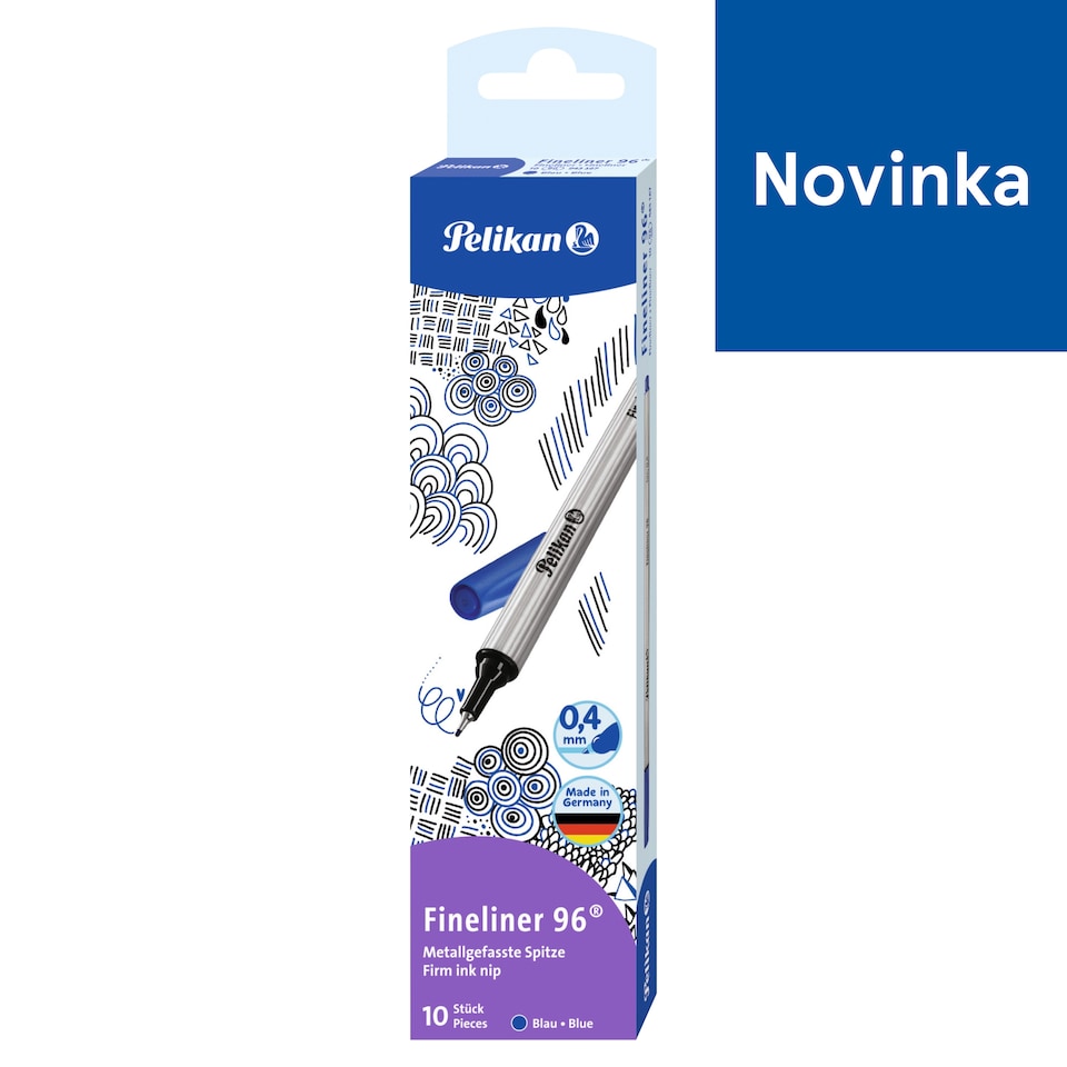 Pelikan Fineliner 96 0,4 mm modrý 10 ks