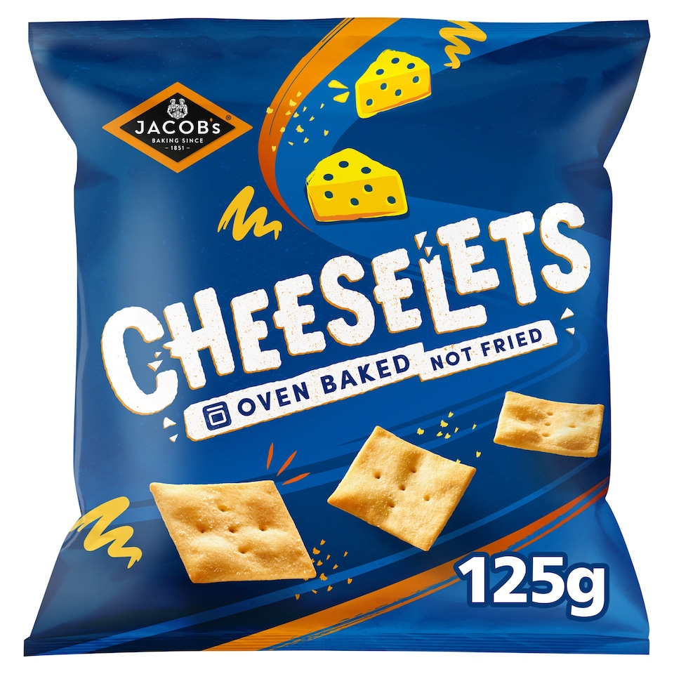 Jacob's Cheeselets Sharing Baked Snacks 125g