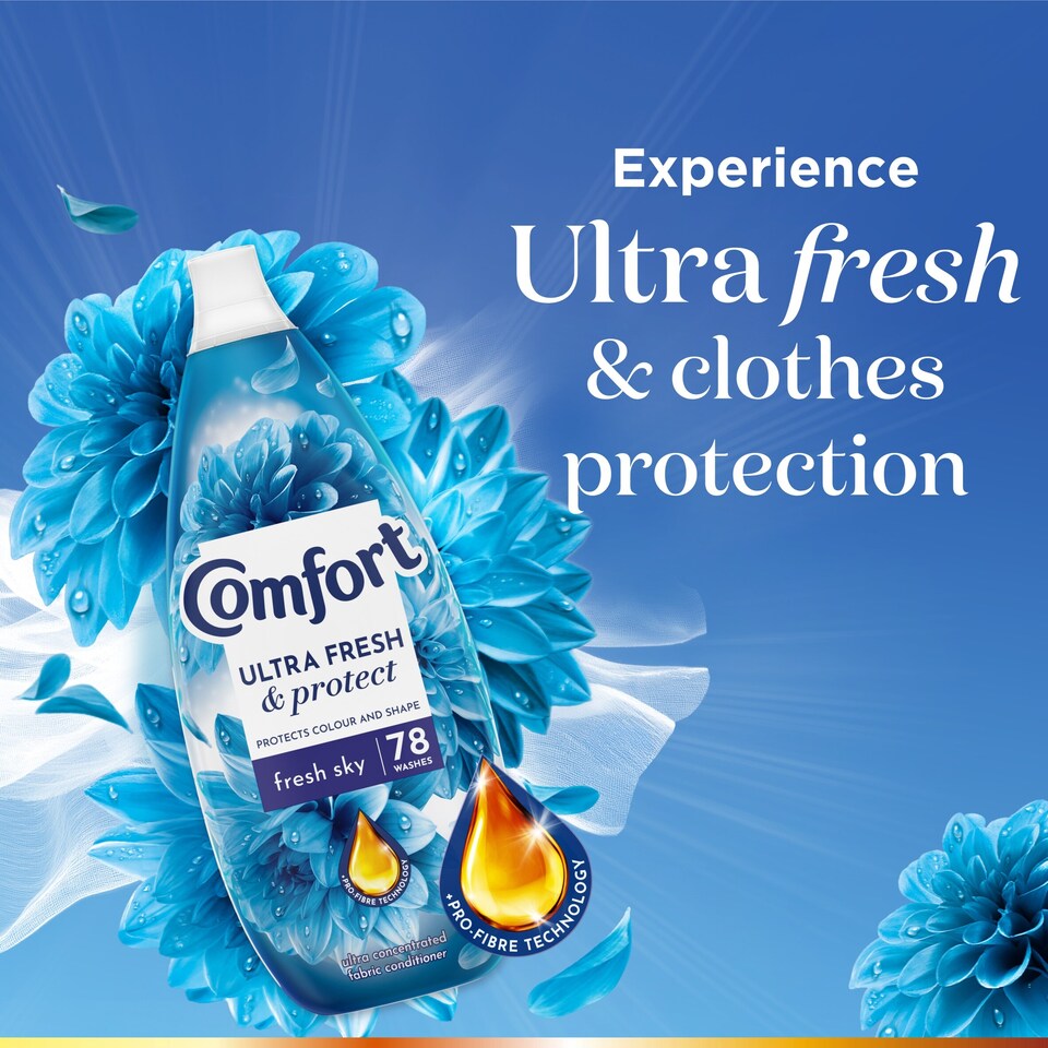 image 1 of Comfort Ultra Fresh & Protect Fresh Sky Fabric Conditioner 78 Washes 1170ml