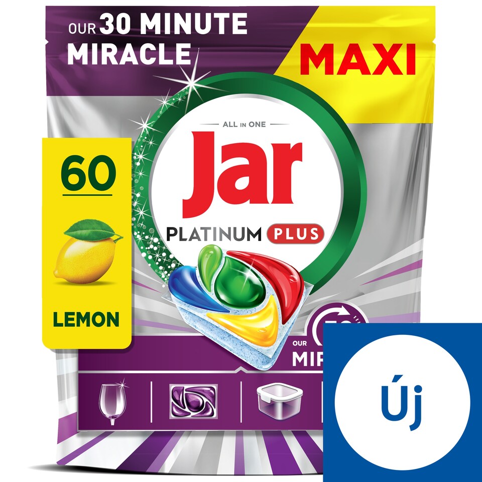 Jar Our 30 Minute Miracle Platinum Plus Mosogatókapszula, 60 db  1. kép