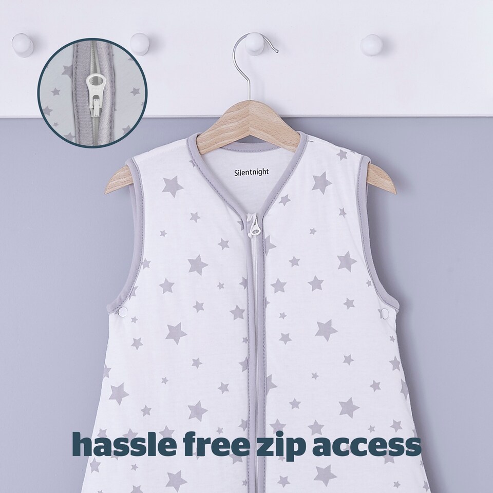 image 1 of Silent Night Baby Sleeping Bag 2.5 Grey 0-6Mths