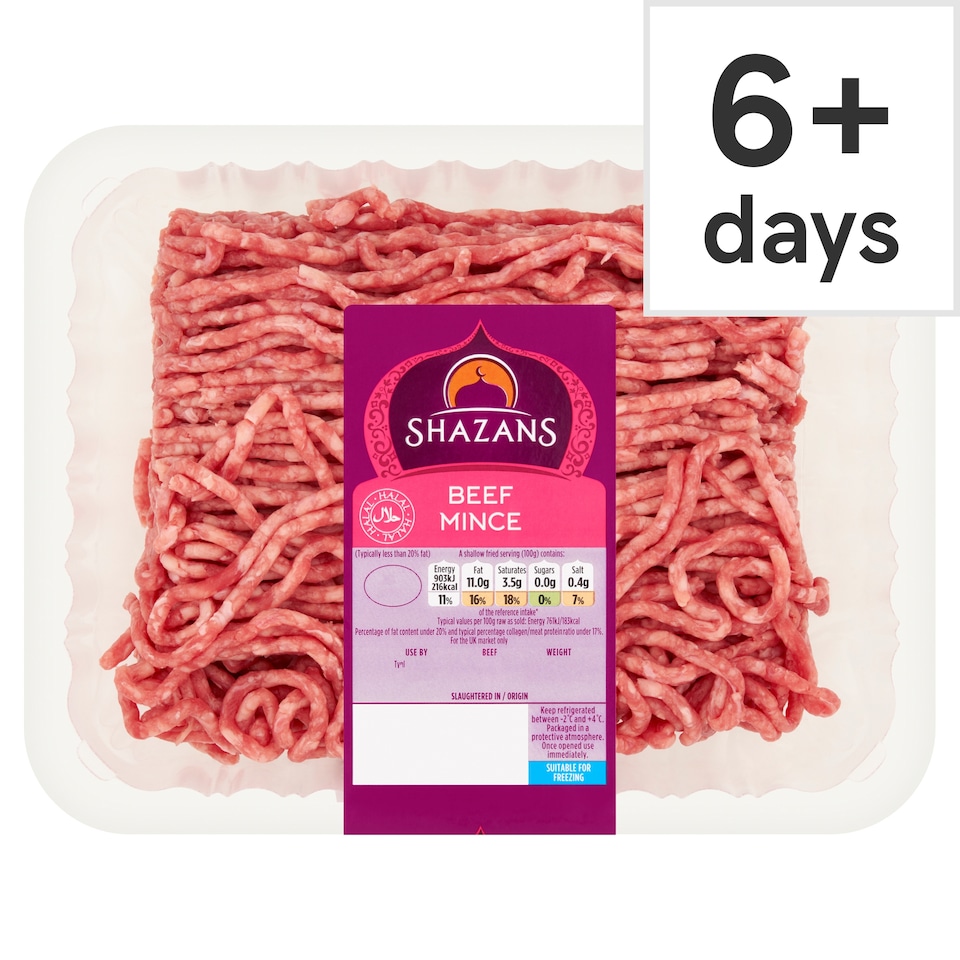 Shazans Halal Beef Mince 500G