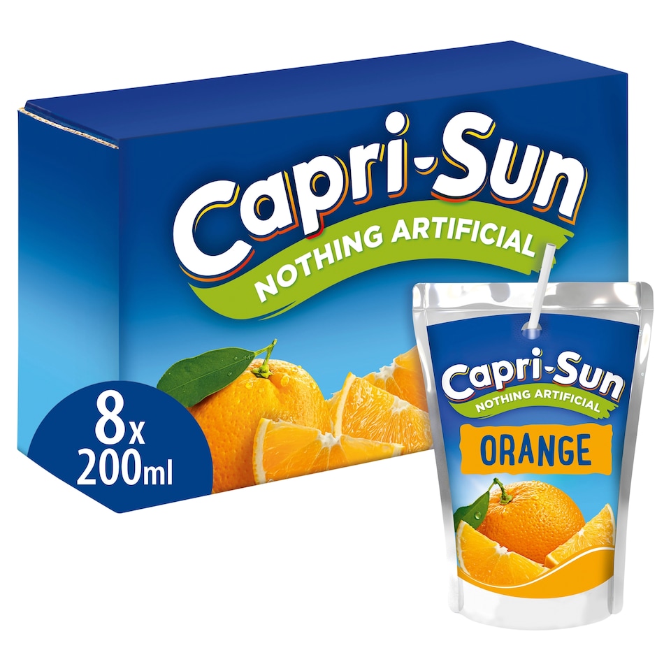 image 1 of Capri Sun Orange Juice Drink 8 X 200Ml