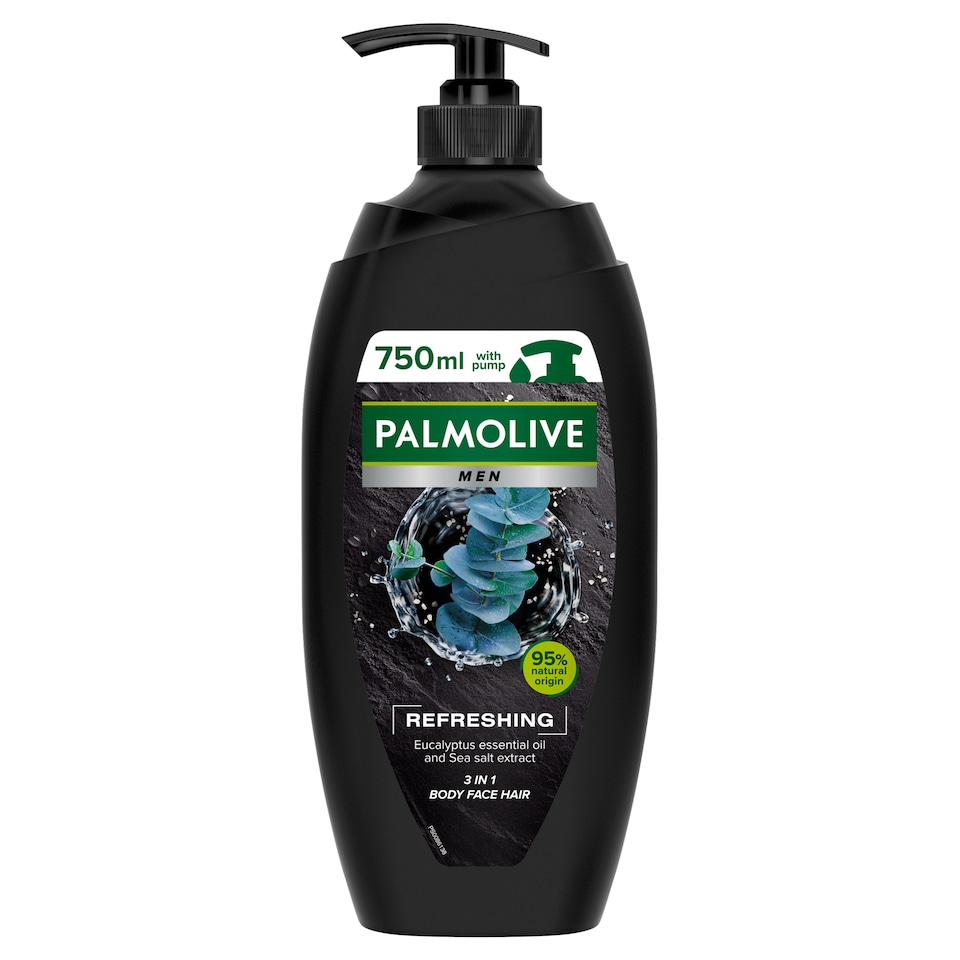 obrázok 1 z Palmolive For Men Refreshing sprchový gél pre mužov 3v1 pumpa 750ml
