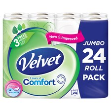 Velvet Toilet Tissue White 24 Roll