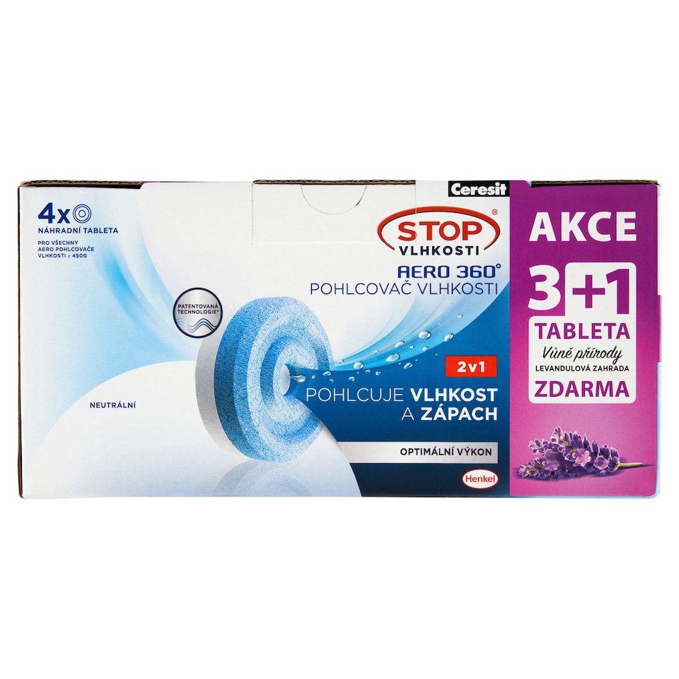 image 1 of Ceresit Stop Vlhkosti Aero 360° Replacement Tablets Neutral 4 x 450 g (1800 g)
