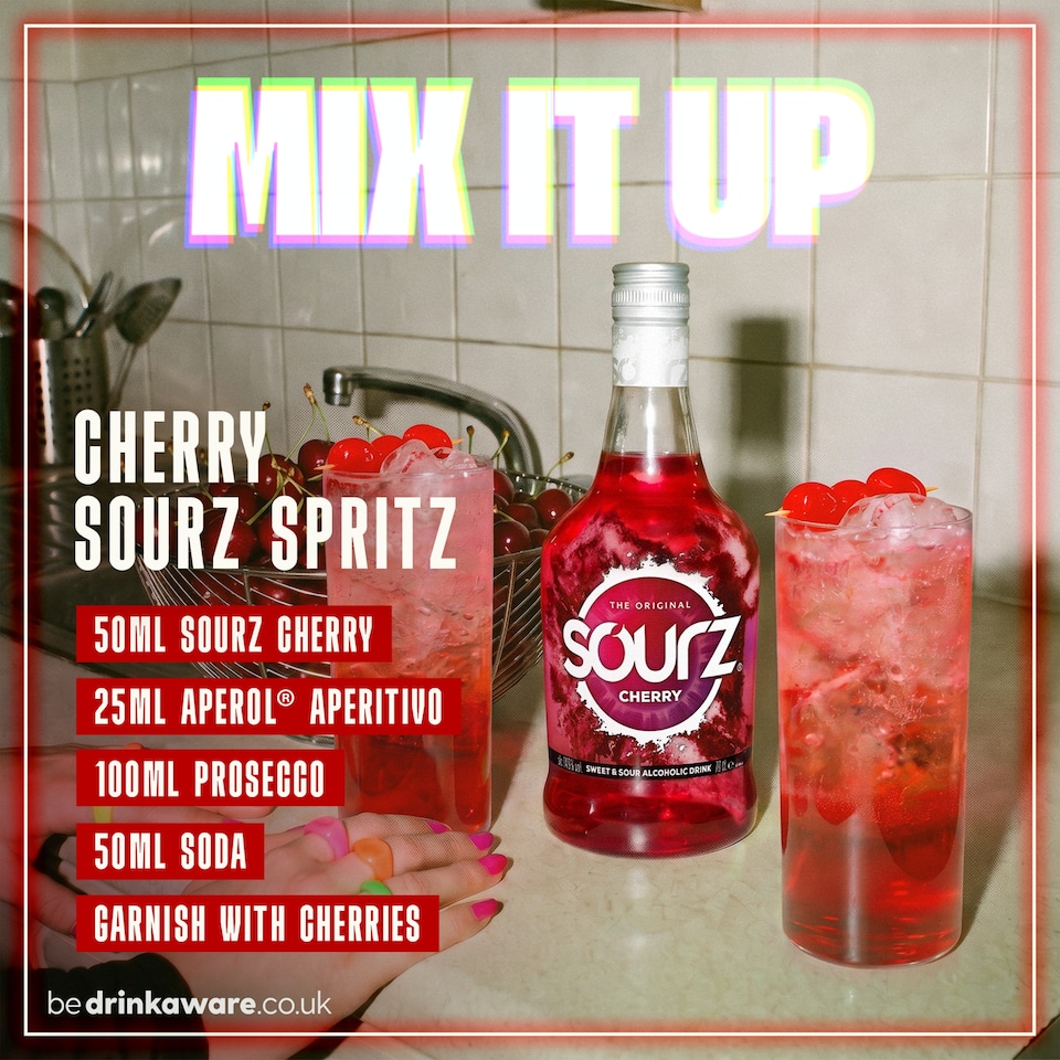 image 1 of Sourz The Original Cherry Sweet & Sour Spirit Drink 70cl