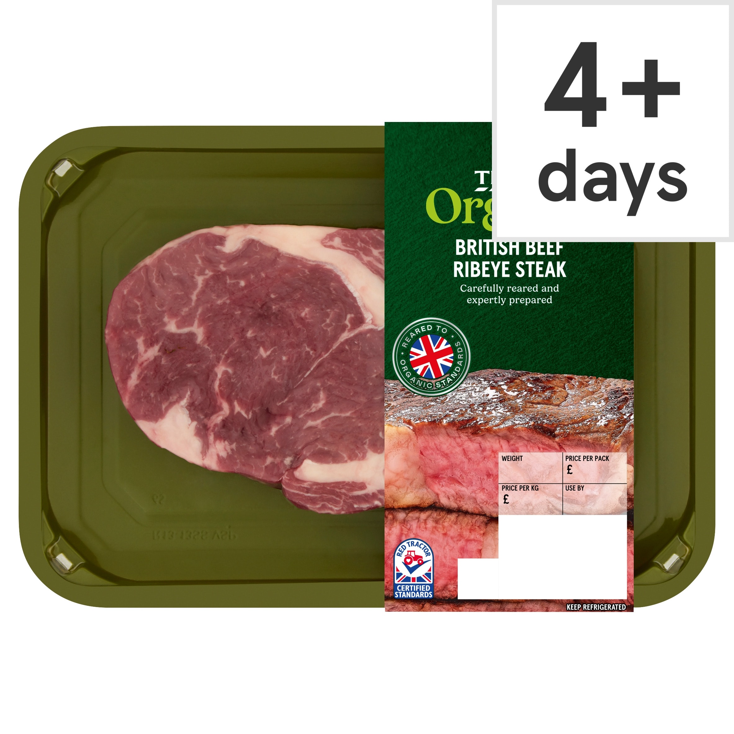 Tesco Organic Beef Ribeye Steak