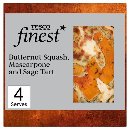 Tesco Finest Butternut Squash , Mascarpone & Sage Quiche 400G Tesco