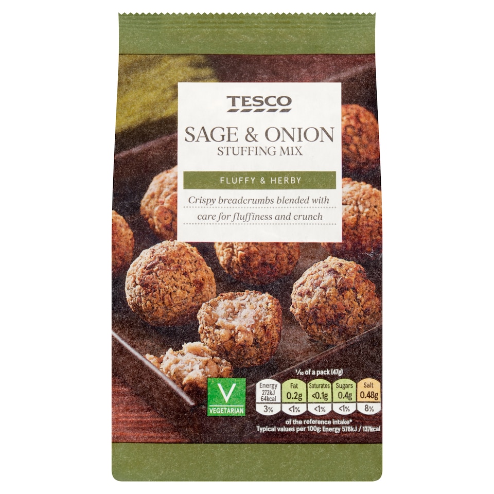 Tesco Sage & Onion Stuffing Mix 170G