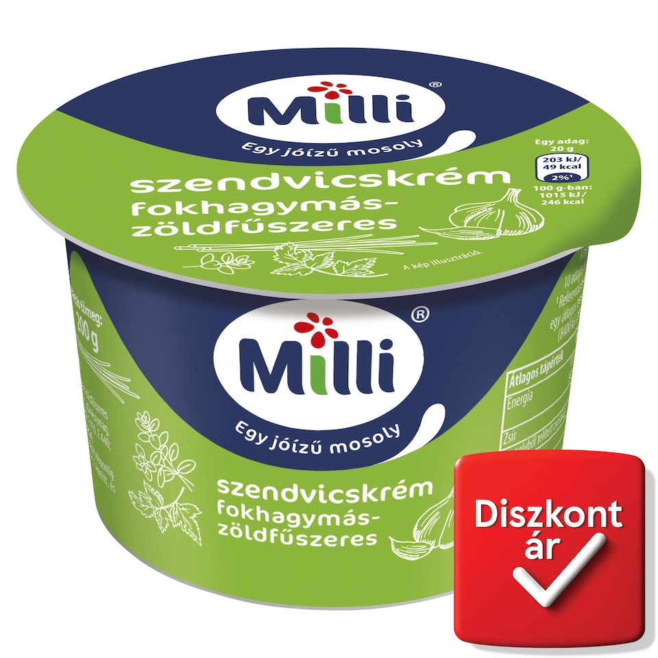Milli Garlic and Herb Sandwich Cream 200 g